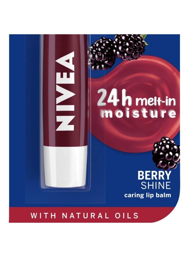Nivea Lip Balm, Fruity Berry Shine, 4.8g (Pack of 3) - Image 2